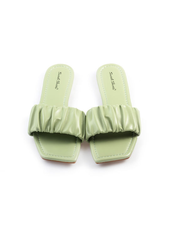 Malesa Women's Flat Sandals in Green Color