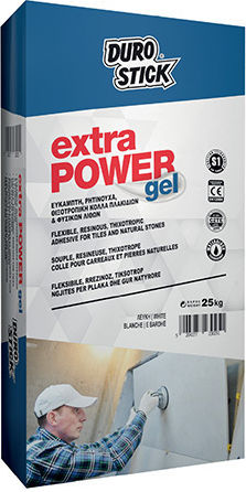 Durostick Extra Power Gel Κόλλα Πλακιδίων Λευκή 25kg