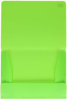 TipTop Office Folder with Rubber Band and Ears for Paper A4 Green NEON