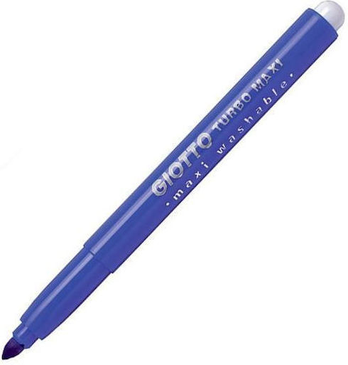 Giotto Turbo Maxi Dark Blue Washable Drawing Markers 5mm Thick Set 12pcs