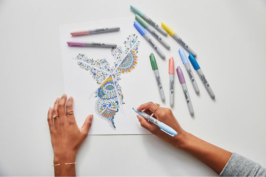 Sharpie Fine Mystic Zeichenmarker 0.9mm Dünne Set 12Stück