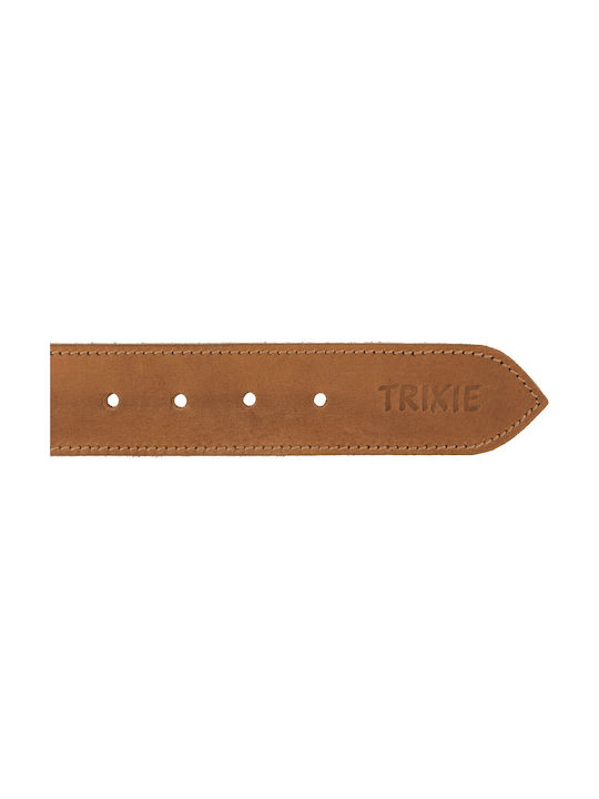 Trixie Cardiogram Dog Collar Leather in Brown color Large / XLarge