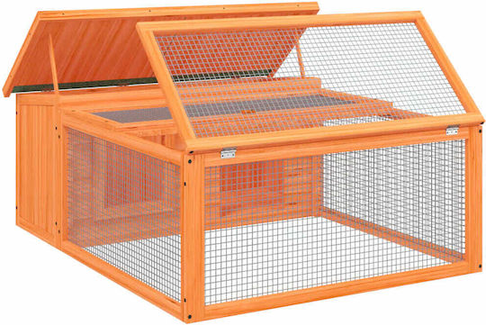 vidaXL 172286 Wooden Cage for Rabbits 117.5x97x47.5cm