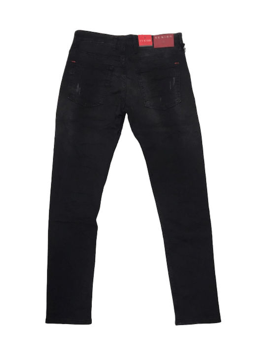Men's Jeans Pants Elastic with Slim Fit Black