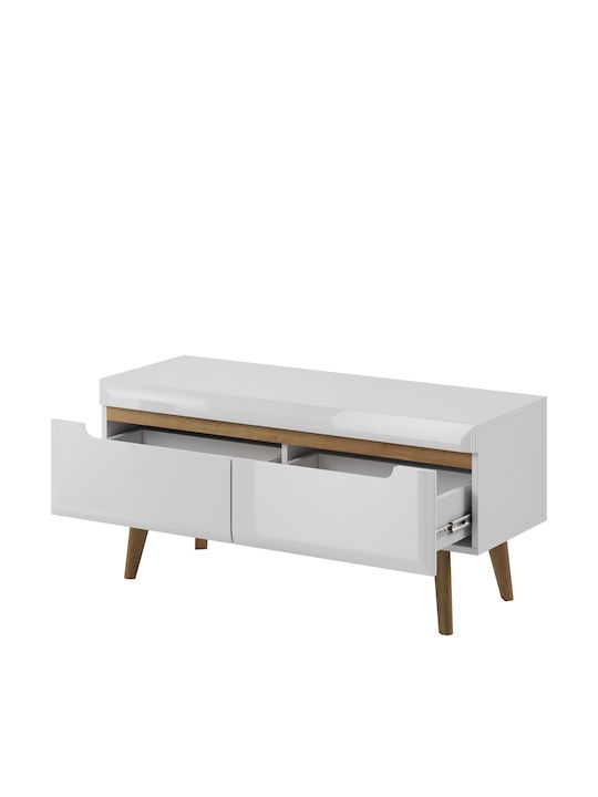 TV Stand Wooden Nordi White L107xW40xH50cm