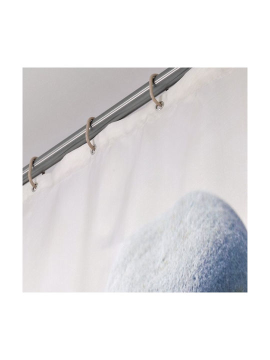 Lino Home Jiwe Shower Curtain 180x200cm Ecru