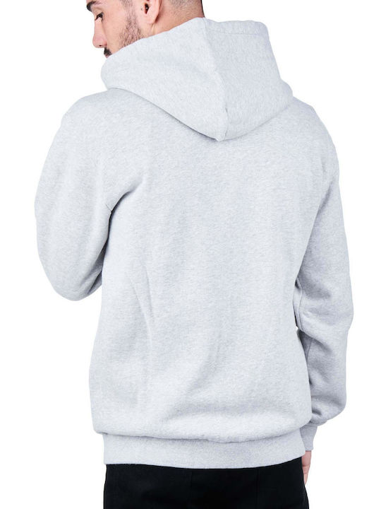 MC2 Men's Sweatshirt Jacket with Hood and Pockets Gray