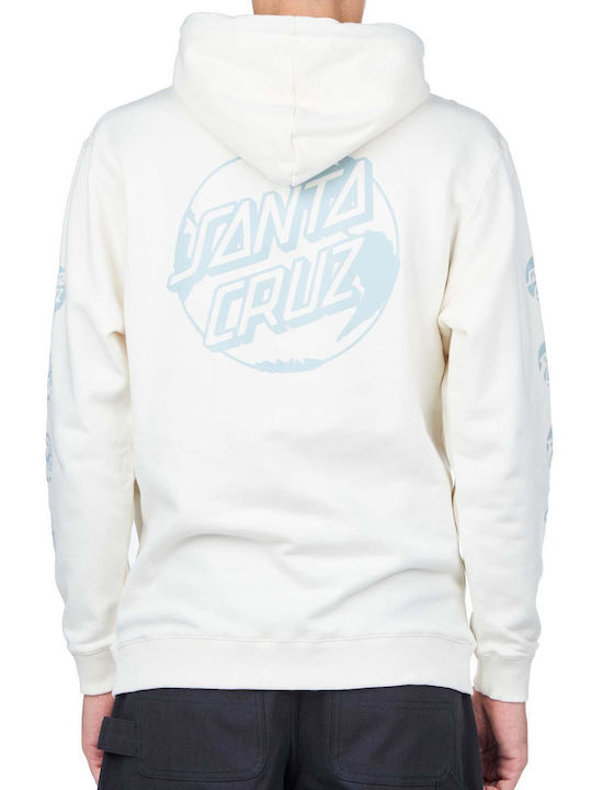 Santa Cruz Men's Sweatshirt with Hood White