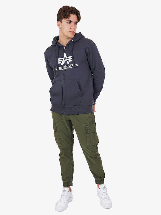 Basic Sweatshirt für Herren mit Kapuze Marineblau