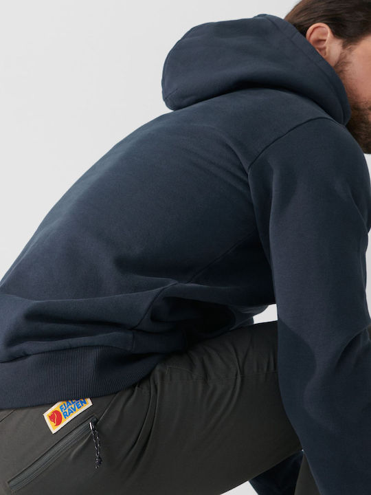 Fjallraven Men's Sweatshirt with Hood and Pockets Navy Blue