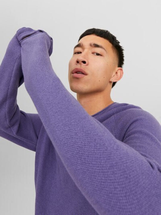 Jack & Jones Pulover Bărbătesc cu Mânecă Lungă Violet