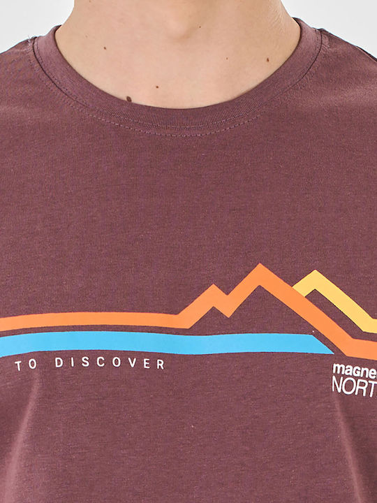 Magnetic North Ανδρικό T-shirt Κοντομάνικο Κόκκινο