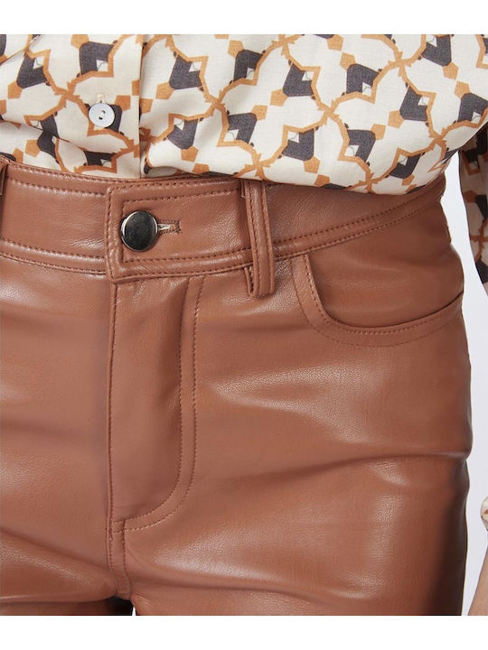 Women's Fabric Trousers Brown