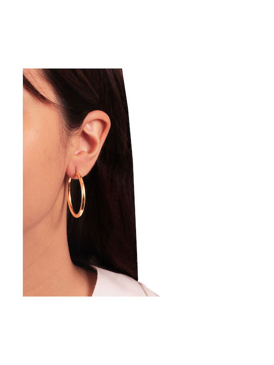 Abadianakis Earrings Hoops made of Gold 9K