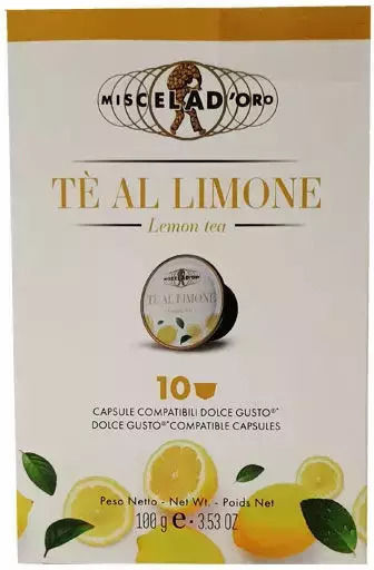 Miscela D'oro Lemon Tea Capsule Compatible with Dolce Gusto Machines 10pcs