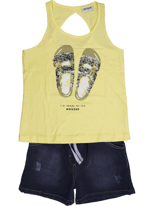 Trax Kids Set with Shorts Summer 2pcs Yellow