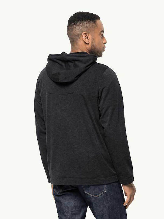 Jack Wolfskin Men's Sweatshirt with Hood Black