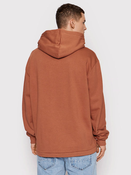 Karl Kani Signature Men's Sweatshirt with Hood and Pockets Brown