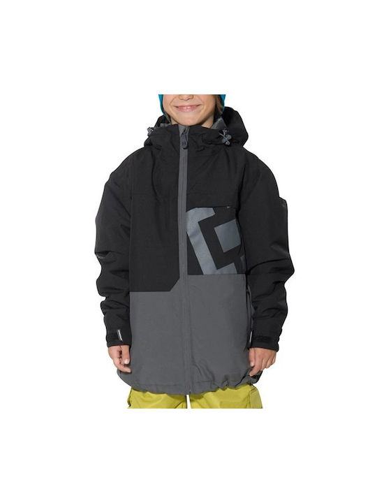 Horsefeathers Waterproof Kids Sports Jacket Short with Hood Black