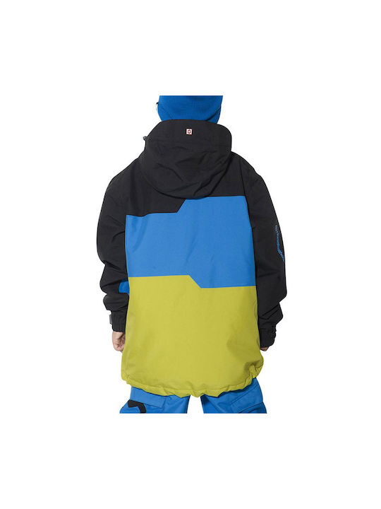 Waterproof Kids' Sports Jacket Short with Hood Multicolour