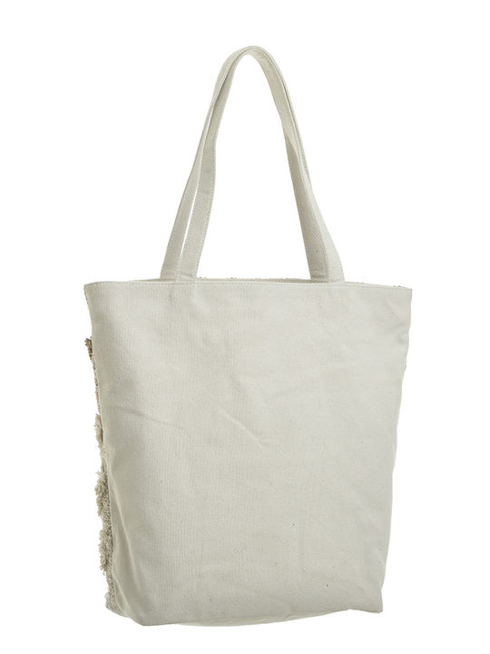 Inart Fabric Beach Bag Gray