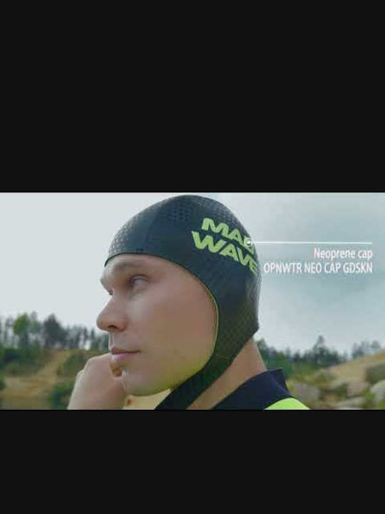 Mad Wave Schwimmkappe Erwachsene aus Polyester Schwarz