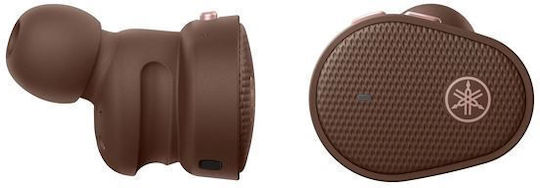 Yamaha TW-E5B In-ear Bluetooth Handsfree Ακουστικά με Αντοχή στον Ιδρώτα και Θήκη Φόρτισης Καφέ