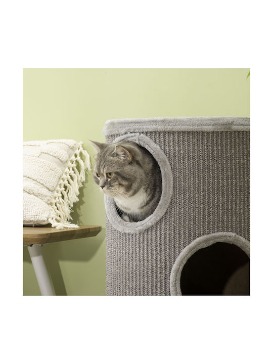 Pawhut Stâlp pentru zgâriat pisici Gri 38x38x70cm
