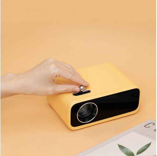 Wanbo X1 Mini Projector LCD HD LED Lamp with Built-in Speakers Yellow
