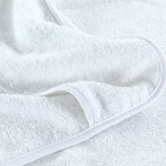 vidaXL Σετ 4 Ξενοδοχειακές Πετσέτες Προσώπου 135x60 εκ. Λευκές Βάρους 400gsm