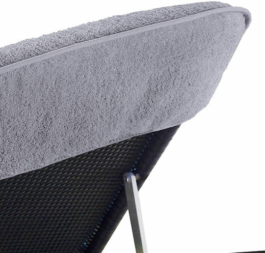 vidaXL Σετ 4 Ξενοδοχειακές Πετσέτες Προσώπου 135x60 εκ. Γκρι Βάρους 400gsm