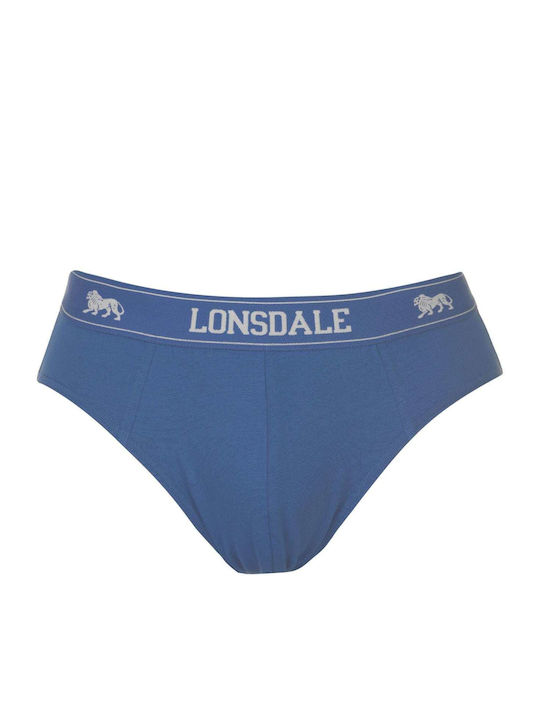 Lonsdale Men's Slips Blue with Patterns 2Pack