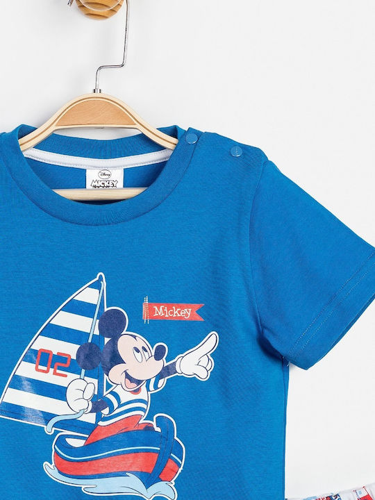 Disney Kinder Schlafanzug Sommerlich Schwarz Mickey