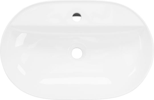 ML-Design Aufgesetztes Waschbecken Keramik 60x40x12cm Weiß