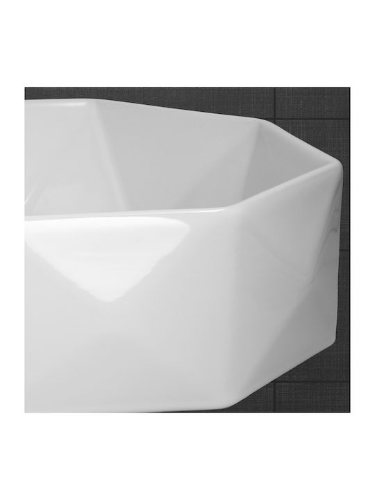 ML-Design Deasupra Blatului Chiuvetă Ceramică 42x42x13.5cm Alb