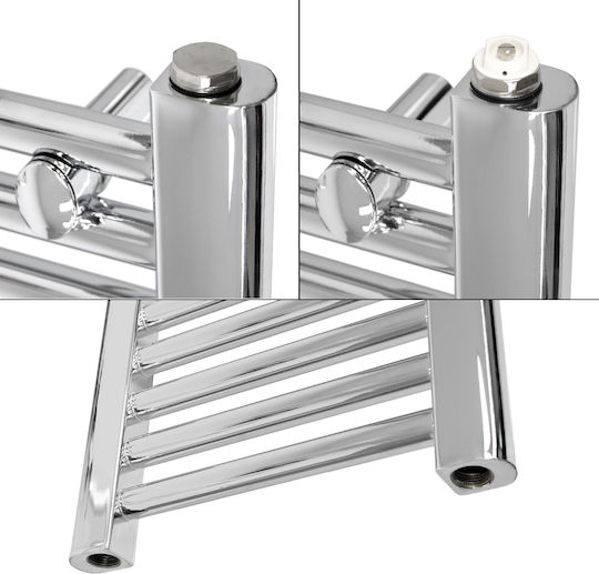 ECD Germany Sahara Electric Towel Rail 1200W 120x50cm Silver