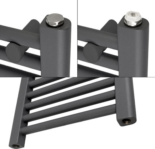 ECD Germany Electric Towel Rail 900W 120x60cm Gray