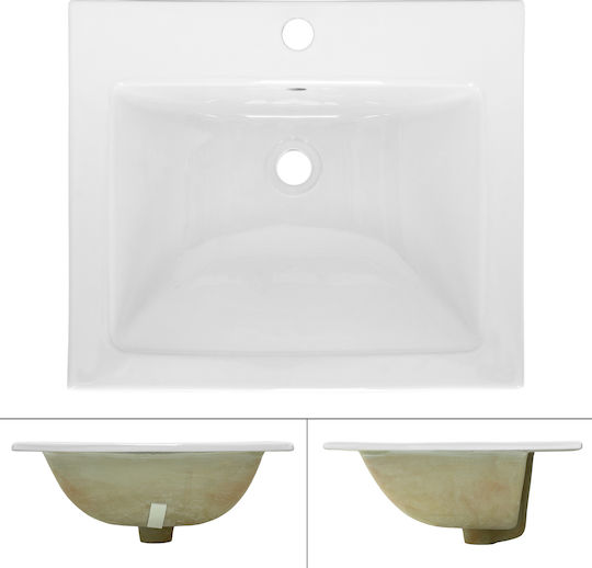 ML-Design Inset / Countertop Sink Ceramic 45x22.5x42cm White