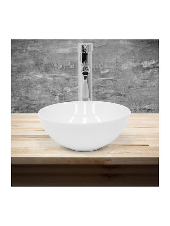 ML-Design Aufgesetztes Waschbecken Keramik 28x28x11.6cm Weiß