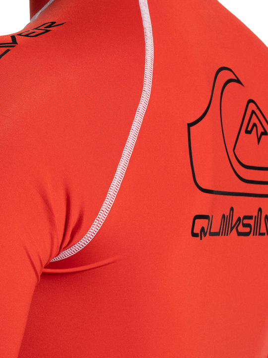 Quiksilver On Tour UPF 50 Ανδρική Κοντομάνικη Αντηλιακή Μπλούζα Κόκκινη