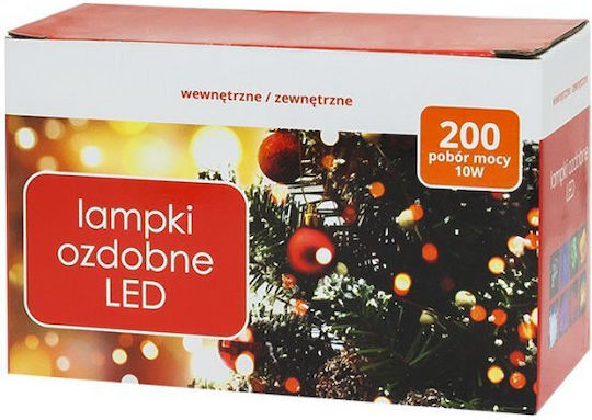 200 Lichterketten LED 12m. Rote in Zeichenfolge 1Stück