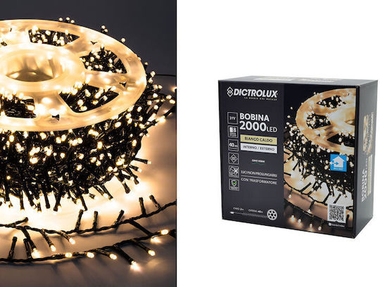 2000 Λαμπάκια LED 42μ. Θερμό Λευκό σε Σειρά