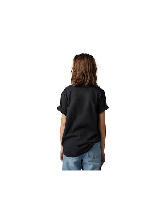 Fox Kinder-T-Shirt Schwarz