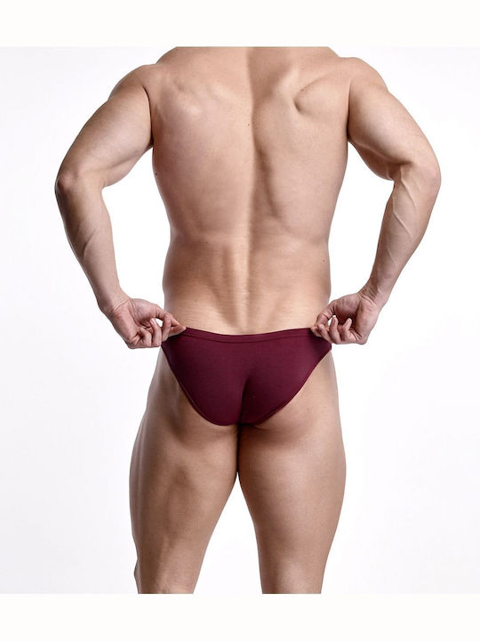 Men's Slip Burgundy with Patterns