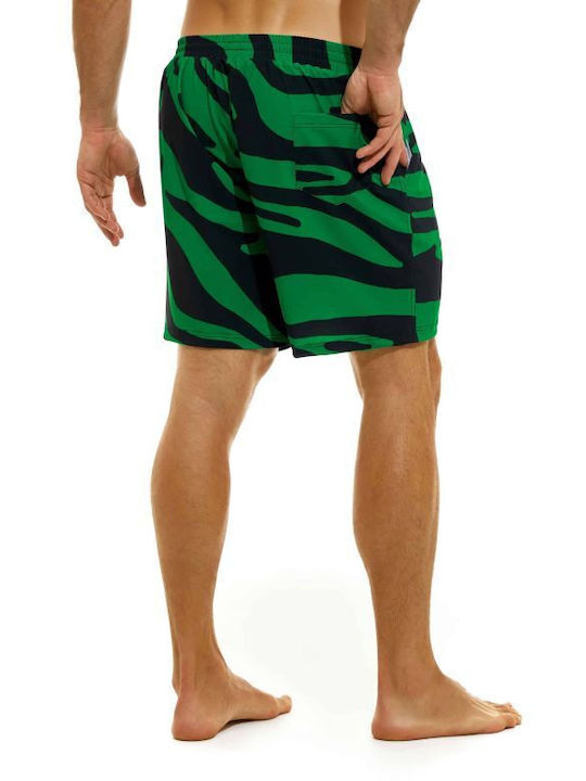 Modus Vivendi Men's Swimwear Shorts Green with Patterns