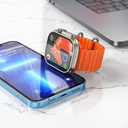 Hoco Y12 Ultra Smartwatch with Heart Rate Monitor (Titanium Gold)