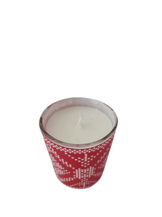 Christmas Glass Candle 7x6.5cm 6pcs