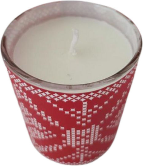 Christmas Glass Candle 7x6.5cm 6pcs