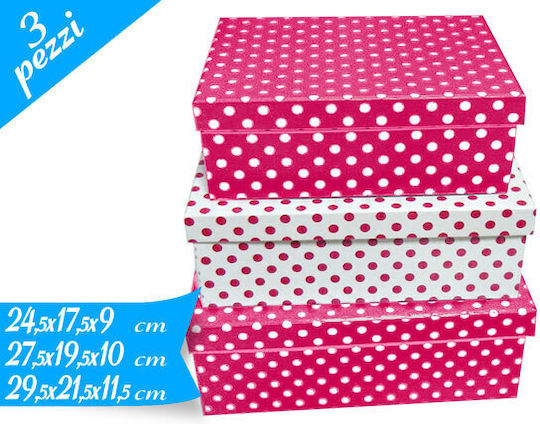 General Trade Paper Box for Gift Pink 3pcs