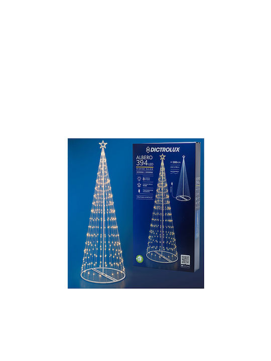 cu lumină LED Decorațiune de Crăciun Brad Conul 300cm. Alb